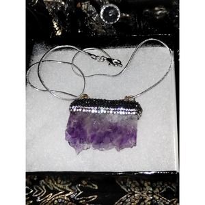 Beautiful amethyst sterling silver necklace